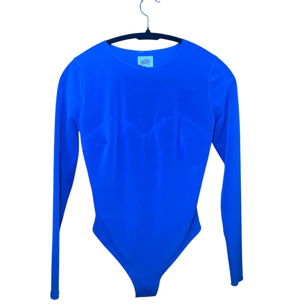 Yitty - Blue Sheer Sweetheart Bodysuit - Shapewear Size Small